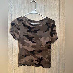 Cape Juby Camouflage Tee in Brown and Black